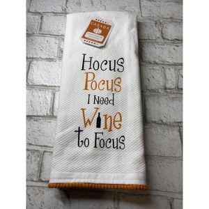 Casaba Halloween Kitchen Towels 100% Cotton, Set of 2 NEW